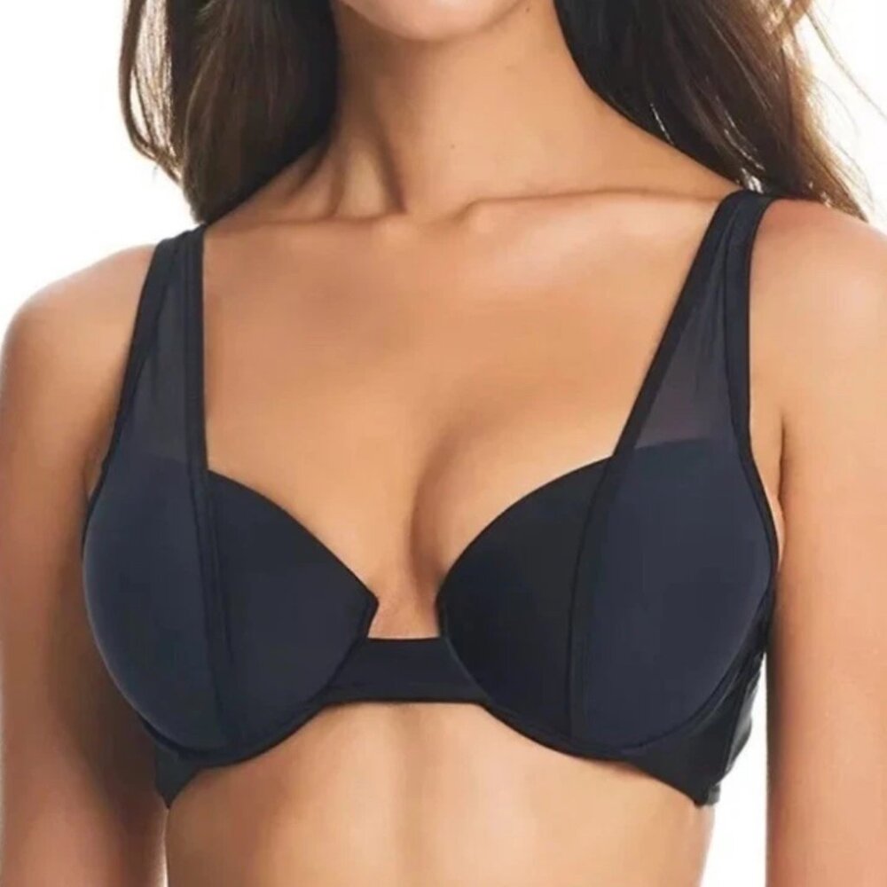 Bar III Swim Top Natural Beauty Mesh Strap Sling Balconette NWT Sz XS